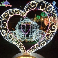 Aangepaste 3D LED Liefdeshart Motief Licht Buiten Bruiloft Valentijnsdag Decoratie IP65