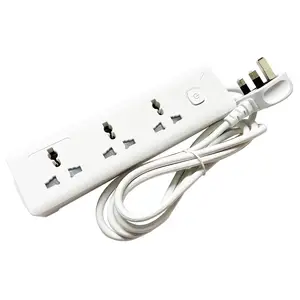 British standard plug-in 3 way outlets European American standard plug-in international universal power strip extension lead