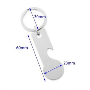 Llavero metálico creativo portátil transfronterizo, accesorio colgante, etiqueta de identificación para supermercado, colgante de acero inoxidable - Product Image 2