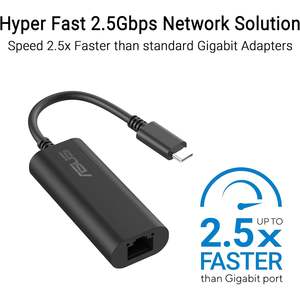 Adaptador Ethernet USB-C2500 V2 2.5Gbps Tipo-C RJ45 LAN para Computadora de Escritorio y Portátil, Windows y Linux, Negro, 10/100/1000Mbps - Product Image 4