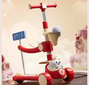 Nuevo Diseño de <span class=keywords><strong>Patinete</strong></span> Plegable de <span class=keywords><strong>3</strong></span> Ruedas de PU para Niños con Luz LED para Uso en Exteriores, Edad 2-6 <span class=keywords><strong>Años</strong></span> - Product Image 5