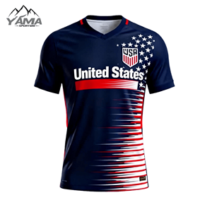 Camiseta de Fútbol Personalizada con Nombre y Números de Equipo para Hombre, para 2026, 100% Poliéster, Impresión por Transferencia de Calor, Transpirable, de Secado Rápido, Corta - Product Image 1