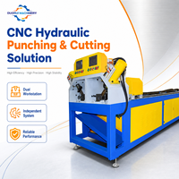 Máquina industrial CNC de doble estación y sistema dual para perforación y troquelado de acero de canal y tubo cuadrado