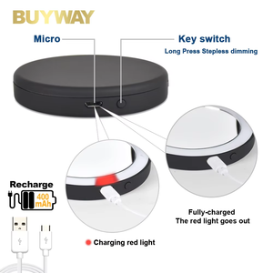 Specchietto Tascabile <span class=keywords><strong>Mini</strong></span> Pieghevole da Viaggio con Luce LED e Ingrandimento, Personalizzabile con LOGO - Product Image 4