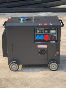 Générateur portable silencieux 6kW 7kW 8kW 10kW 5kW 5.5kW 6.5kVA refroidi par air pour usage industriel - Product Image 3