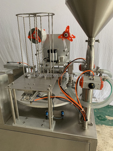 Mini Machine de remplissage électrique automatique pour ligne de traitement de la crème glacée tasse rotative/<span class=keywords><strong>Calipo</strong></span> Tube de papier scellant le Carton de pâte liquide - Product Image 4