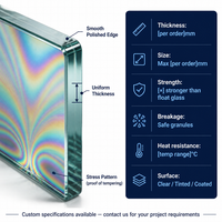 Verre trempé sur mesure 4mm 5mm 6mm 8mm 10mm 12mm 15mm 19mm, verre de sécurité renforcé pour la construction architecturale, industrielle et de bâtiments