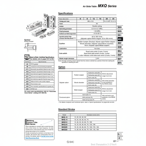 MXQ12-100BT โต๊ะสไลด์ลมนิวเมติก SMC - Product Image 1