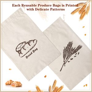 Custom <strong>Pattern</strong> Logo Reusable <strong>Bread</strong> Storage <strong>Bag</strong> Cotton <strong>Linen</strong> Drawstring <strong>Bread</strong> <strong>Bags</strong> for Homemade <strong>Bread</strong> Container - Product Image 5