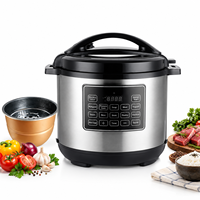 Cuisinière électrique à pression numérique multifonction avec plusieurs programmes de cuisson pour riz, viande, soupes, cuisson à la vapeur et repas faits maison
