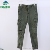 Celana Cargo Pria Musim Panas Grosir, Multi-Saku, Kasual, Bahan Polyester Katun, Bekas Berkualitas Tinggi untuk Pria