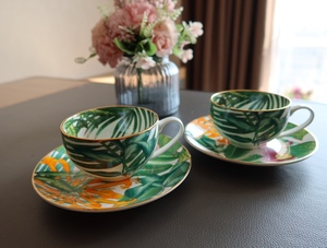 Juego de Vajilla de Porcelana de Lujo con Diseño de Selva Tropical para Decoración del Hogar, Regalos, Venta Especial, Exquisita Caja de Regalo de Cerámica - Product Image 2