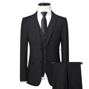 3 adet iki parçalı Set balo Terno Masculino düğün Slim Fit Blazer resmi doruğa yaka erkek takım elbise - Product Image 1