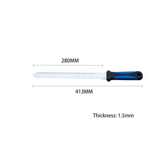28CM DIY Flexible pour Rockwool Matériaux Isolants en Fiber Naturelle Ceinture Échelle <span class=keywords><strong>Couteau</strong></span> Laine Minérale Scie Isolation Cutter Dentelé <span class=keywords><strong>K</strong></span> - Product Image 1