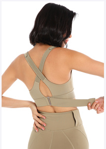 <span class=keywords><strong>Reggiseno</strong></span> sportivo con cinturino antiurto con cerniera elastica posteriore regolabile con design personalizzato da donna lady yoga - Product Image 3