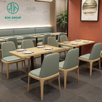 Vente chaude Vert En Cuir Demi Restaurant Canapé Stand Sièges Moderne Commercial Meubles Café Table Chaise Ensembles pour Café