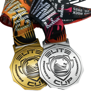 Médaille en métal plaqué or sur mesure avec impression UV pour les thèmes <span class=keywords><strong>de</strong></span> voyage, d'amour et <span class=keywords><strong>de</strong></span> musique - Souvenir sportif personnalisé - Product Image 1