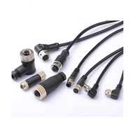 2 3 4 5 6 8 12 17 Pin a B D Xcode Kabel Tahan Air Pria Wanita IP67 Cetakan Lurus Sinyal Panel Mount Konektor M12