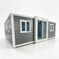 Maison préfabriquée en conteneur, maison en conteneur extensible, bâtiment modulaire portable pour application en parc et bureau de chantier