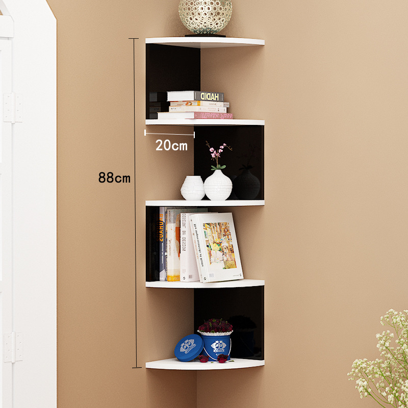 Étagère d'angle en carton blanc à 5 couches