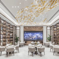 Pas cher Prix Banquet Hall Villa Lampe Suspendue Show Room Projet Personnalisé De Luxe Moderne Led Lustre Maison Pendentif Lumières