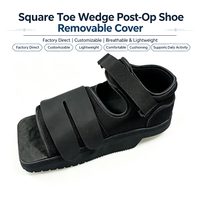 Chaussure post-opératoire à talon compensé en TPR avec motif étoile, rembourrage en mousse maillée, marque privée OEM, pour le soin des patients et la décharge de la pression