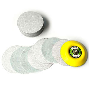 Disco de papel de lija flocado gris importado de 1-7 pulgadas con reverso adhesivo para pulido de espejos - Product Image 4