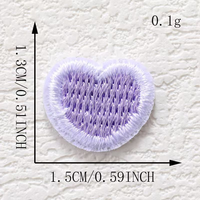 Ensemble de différentes couleurs bricolage vêtements accessoires brodé fer sur coeur Patch pour vêtements chemise