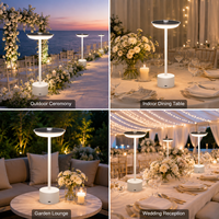 Lampe de jardin portable moderne à commande par capteur, flexible, lumière de nuit USB, lampe de table LED d'extérieur pour mariage, alimentée par batterie, de luxe