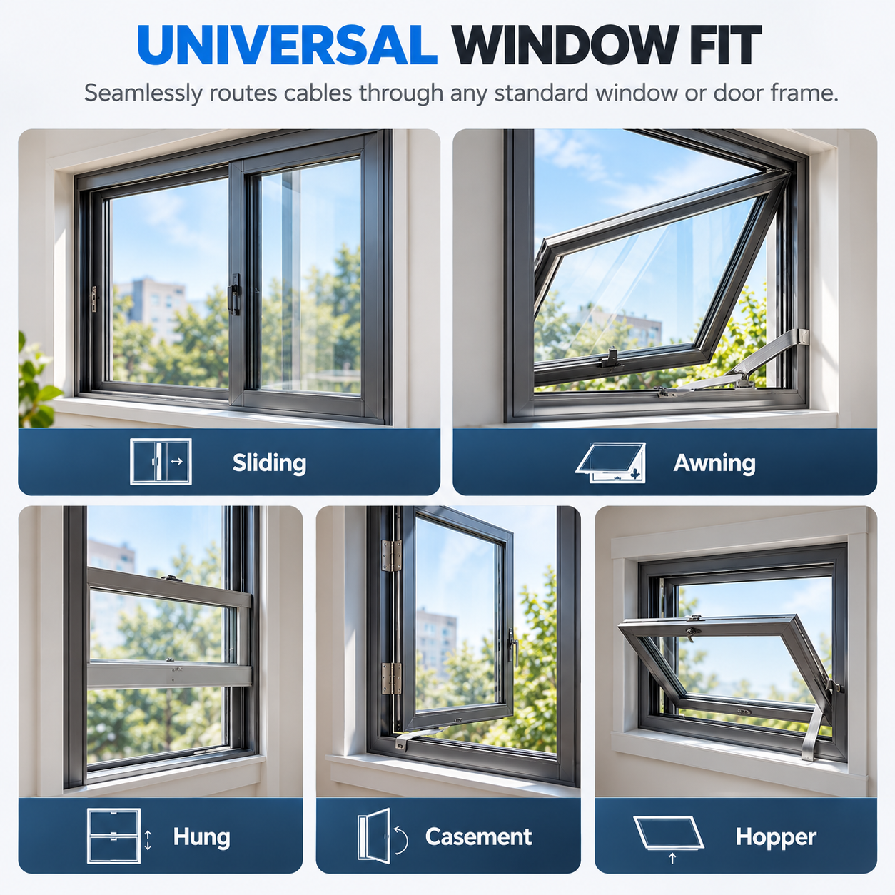 IP67 RJ45 Cat6A Flat Cable Window Pass-Through for Starlink