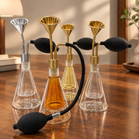 Flacon de test de parfum en verre doré personnalisé, dispositif de dégustation d'arômes de luxe pour l'huile essentielle, le parfum, les grains de café, la présentation de boissons