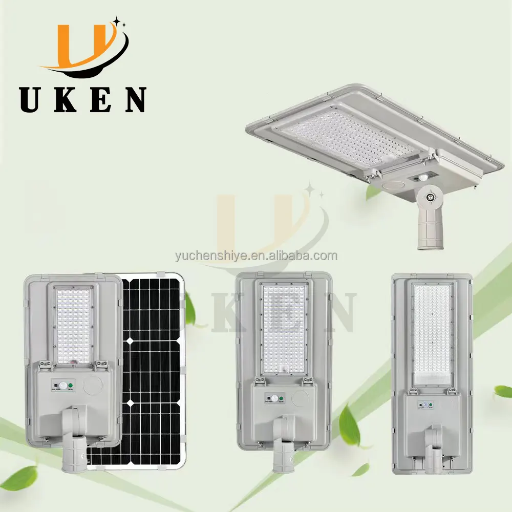 Poste de lámpara de seguridad con alimentación automática de Shenzhen, luces de calle solares todo en uno LED para exteriores de 1000W, 1500W, 5000 vatios