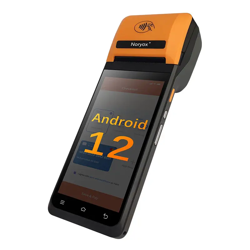 Android 12 5.5 inç ucuz fabrika fiyat el mobil Pos terminali makine 4G NFC kart Pos