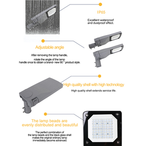 Sunle SLR06-110-100W AC 100-240V 알루미늄 합금 IP65 LED 도로 야외 가로등 130lm/w - Product Image 4