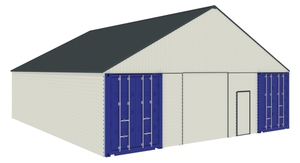 SG3640-H260 36x40 ft dễ dàng để cài đặt nhà để xe khung thép không thấm nước có nhà để xe container thép chắc chắn - Product Image 4