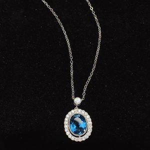 Elegante Joyería de Plata de Ley S925 con Topacio Azul Londres Natural, Gema Ovalada de 7x9mm, Regalo para Mujer - Product Image 6