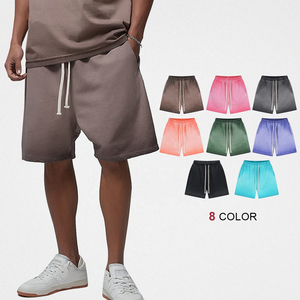 Wholesale Custom 430gsm Cotton Heavyweight Vintage <strong>Shorts</strong> Custom Embroidered Streetwear Blank <strong>Mens</strong> Sweat <strong>Shorts</strong> - Product Image 1