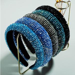 Diadema Ancha con Cuentas de Cristal Natural ZA 2021, para Mujeres y Niñas, Estilo Boho, para Bodas, Invierno, Accesorios para el Cabello Hechos <span class=keywords><strong>a</strong></span> <span class=keywords><strong>Mano</strong></span> - Product Image 5