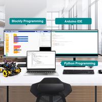 Kit de véhicule robot intelligent ESP32 4 roues motrices avec roues Mecanum, évitement d'obstacles, suivi de ligne et capteur infrarouge pour robotique Arduino