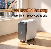 Batterie LiFePO4 51,2 V 600 Ah pour stockage d'énergie solaire domestique, batterie au lithium 30 kWh à longue durée de vie