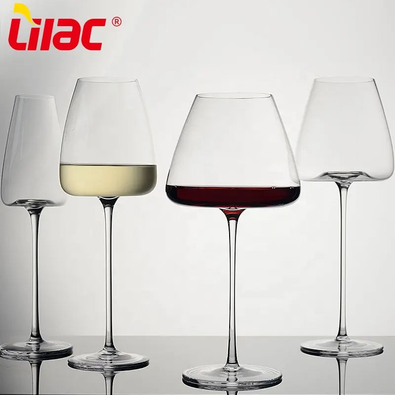 Lila Bsci Sgs Lfgb 560Ml Groothandel Lange Steel Beker Glas Kristal Wit Rode Wijn Glazen Voor Bruiloft