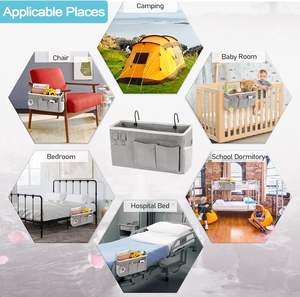 Organisateur <span class=keywords><strong>de</strong></span> <span class=keywords><strong>lit</strong></span> KUYUE / Sac <span class=keywords><strong>de</strong></span> rangement pour <span class=keywords><strong>lit</strong></span>, organisateur <span class=keywords><strong>suspendu</strong></span> pour literie, organisateur pour lits superposés et lits d'hôpital, rails <span class=keywords><strong>de</strong></span> <span class=keywords><strong>lit</strong></span> pour dortoirs. - Product Image 4