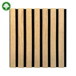 隔音墙板中密度纤维板akupanel木质板条墙内装饰墙隔音毡板