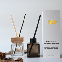 Ensembles de diffuseurs à roseaux vente en gros bouteille en verre de luxe diffuseur d'arôme à roseaux décoration pour la maison salon