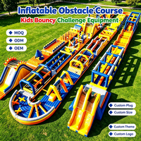 Parcours d'obstacles gonflable, toboggan d'aventure, trampoline, château gonflable, fête pour enfants, carnaval, directement de l'usine