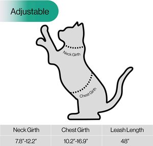 Pidan Escape-proof Adjustable Lightweight Soft <strong>Cat</strong> <strong>Harness</strong> and Leash Set for Small and Large <strong>Cats</strong> - Product Image 3