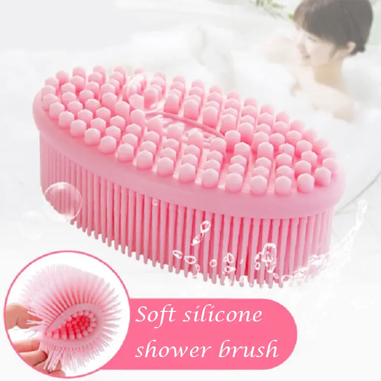 Brosse nettoyante écologique en Silicone exfoliante et facile à nettoyer, produit de gommage corporelle