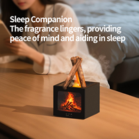 Humidificateur d'air rétro 3D effet feu de camp OEM en gros pour la décoration intérieure, avec LED 7 couleurs changeantes, diffuseur de parfum à brume fine