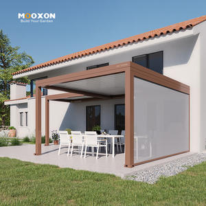 Pérgola Moderna para Jardín o Balcón con Techo de Láminas Motorizadas Impermeables, Cocina al Aire Libre - Product Image 4