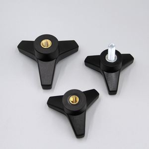 มือจับแบบสามแฉกพลาสติก ABS พร้อมหัวจับไนลอนแบบสามแขนและรูร้อยสาย - Product Image 6